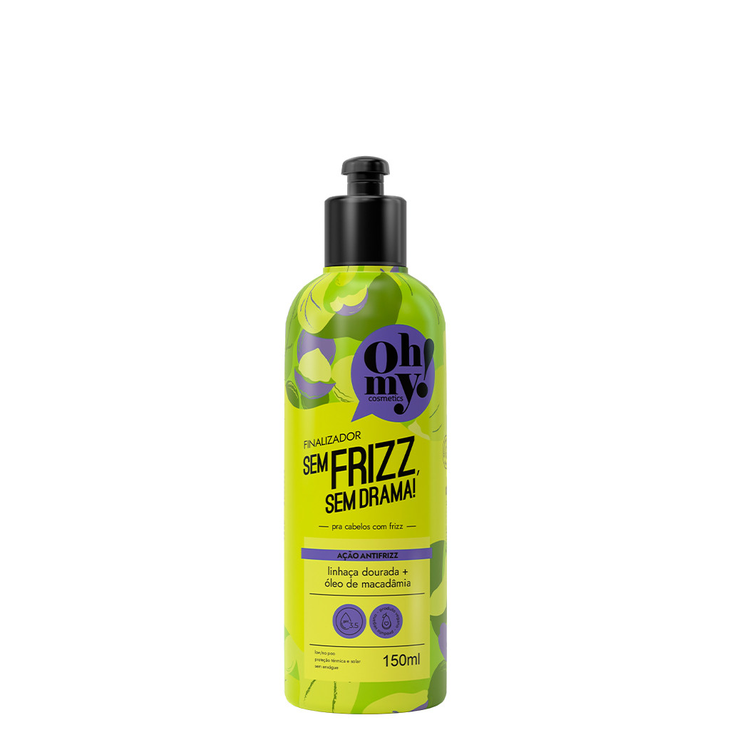 Finalizador Sem frizz, sem drama! 150ml Oh My | Ação antifrizz para cabelos com frizz