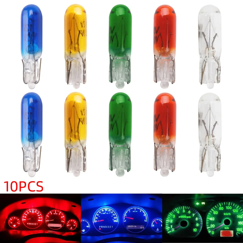 10 Pçs W2W T5 Led Medidor De Carro Luz Lâmpada Halógena 12v 1.2w Auto Interior Instrumento Luzes Marcador Lateral Vidro