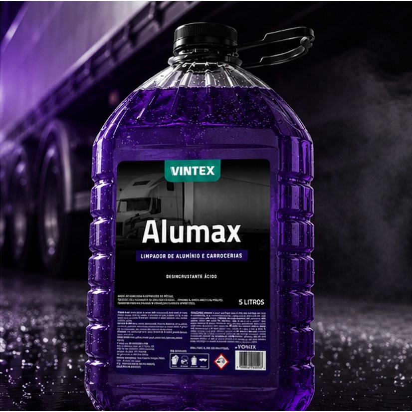 Desincrustante Ácido Prof. Alumax Vintex Limpeza Pesada 5L caminhão lataria ácido sujeira pesada lavagem chassi motor la