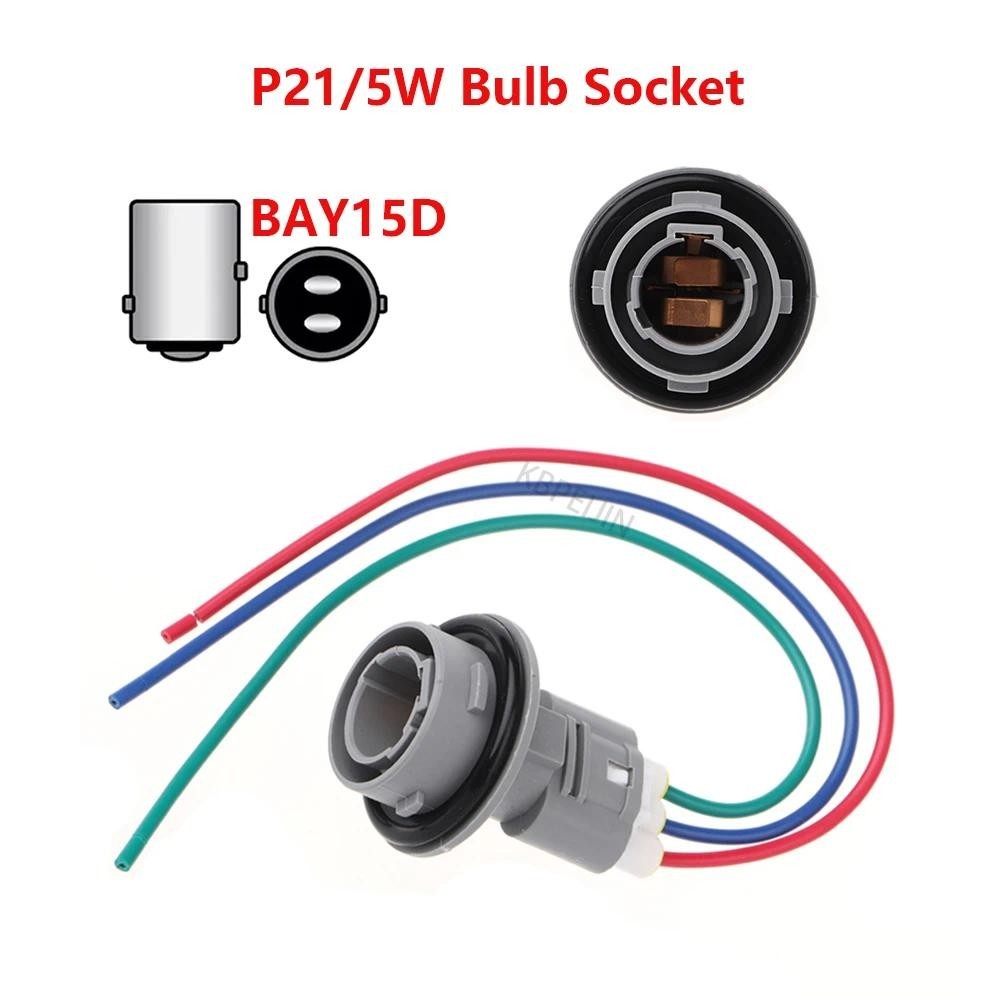 1 Conjunto Adaptador De Luz Do Carro BAY15D P21/5W Suporte Da Lâmpada Para Honda City Conector Acessórios