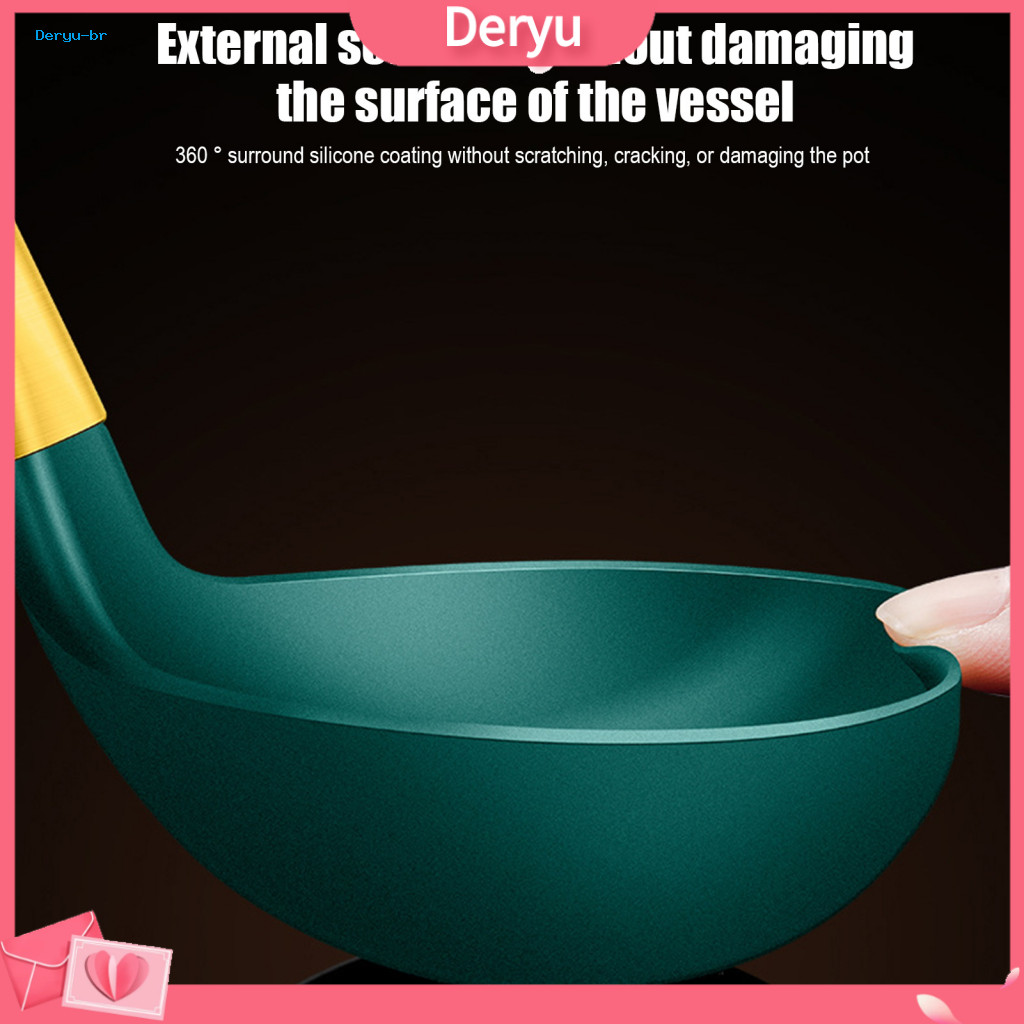 Heat Resistant Spatula Flexible Silicone Scraper Kitchen and Ladle Set – Non-stick Heat-resistant Food-grade Dishwashe