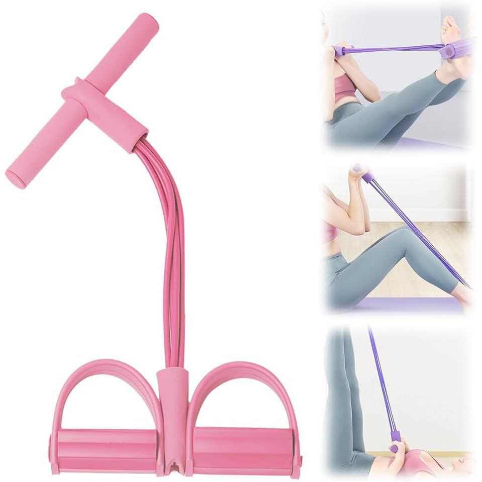Adoráveis 21 Faixas De Resistência De Fitness-4 Extrator De Tornozelo Com Pedal De Tubo , Conjunto De Alças E , Exercíci
