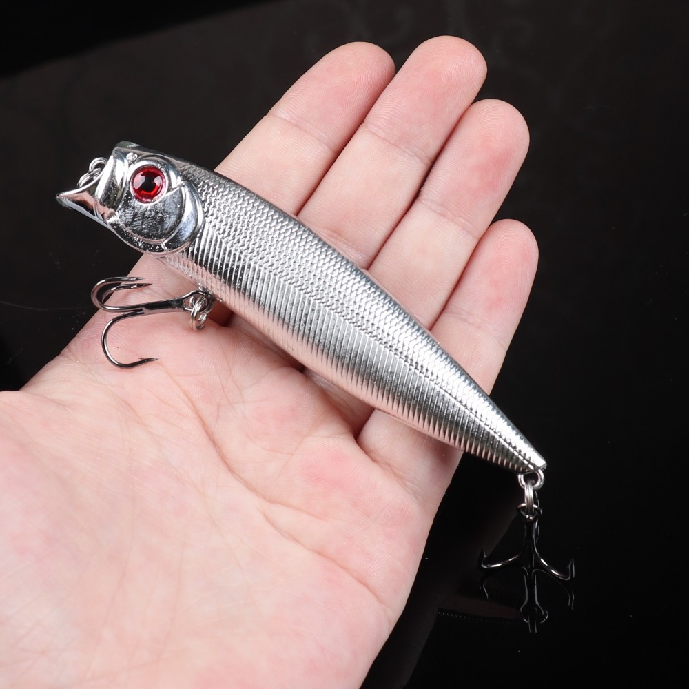 1 Peça Isca Artificial Popper De Água Superior De Pesca Crankbait Para Tucunaré