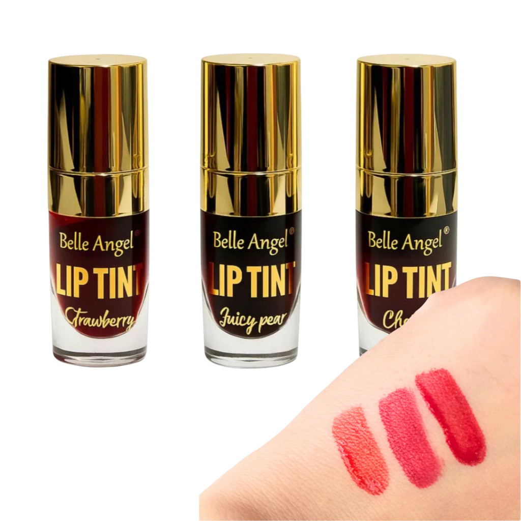 Detalhes do Lip Tint Belle Angel RB40 3 tons   Cherry, Strawberry, Juicy Pear  Efeito Natural e Duradouro