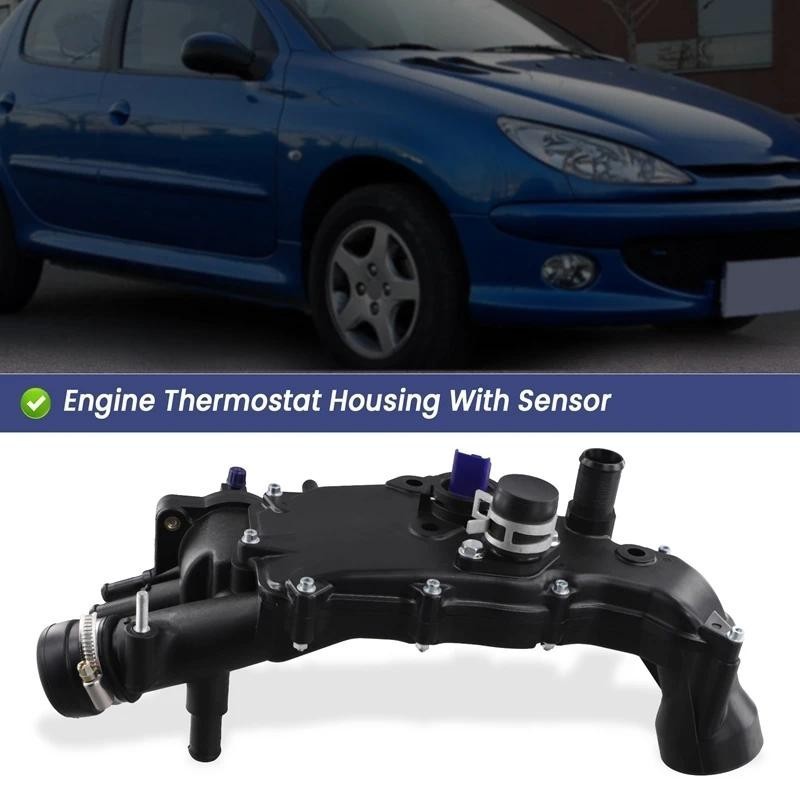 9641338380 Carcaça Do Termostato Motor Com Sensor Para Peugeot 206 Sedan 1336 . T0 1336T0-Boomauto Peças Decoração De Ca