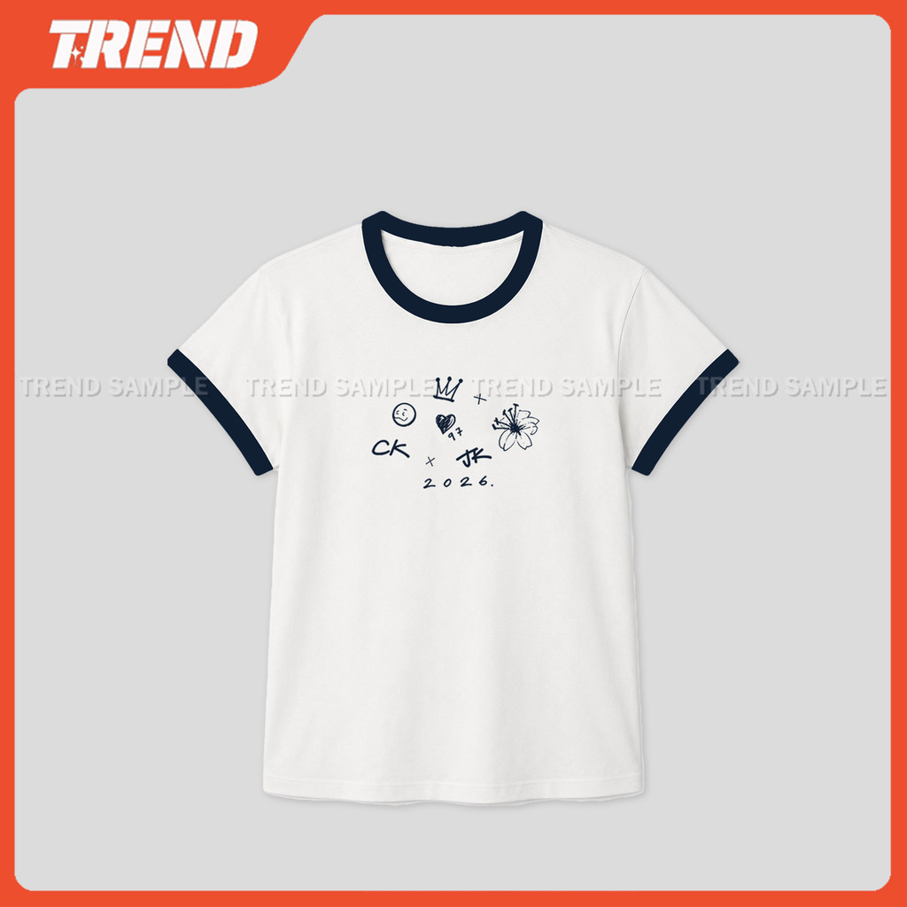 2026 BANGTAN JUNGKOOK JK Mesma Camiseta De Algodão Com Piecing Unissex Vintage Plus Size Moda Solta Estampa Manga Curta
