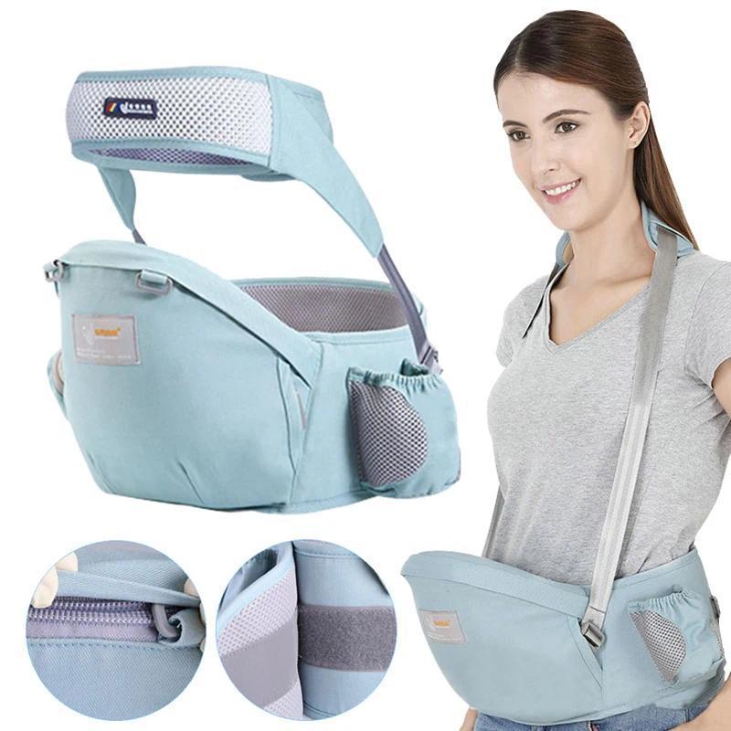 Porta-bebê de algodão, suporte de cintura para bebê, canguru, sling para bebê, assento de quadril para crianças, andador