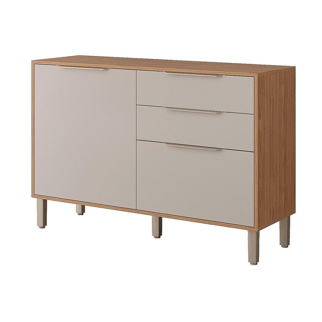 Balcão de Cozinha Divina c/2 Gavetas e 2 Portas c/Tampo 120 cm Freijo/Off White - MGM em Oferta na Shopee