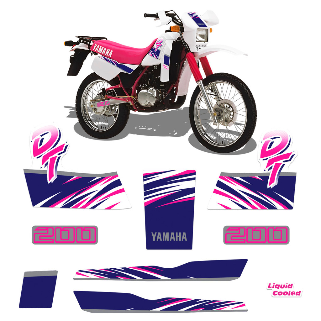 Adesivos P/ Yamaha DT 200 92/93 Laterais Frontal Moto Branca