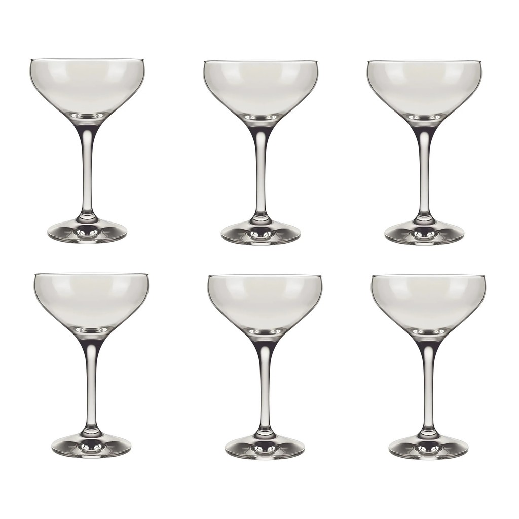Jogo 6 Taças Coquetel Drinks Adega Vidro 220ml Mistic bar hotel resort rabo de galo gin Nadir