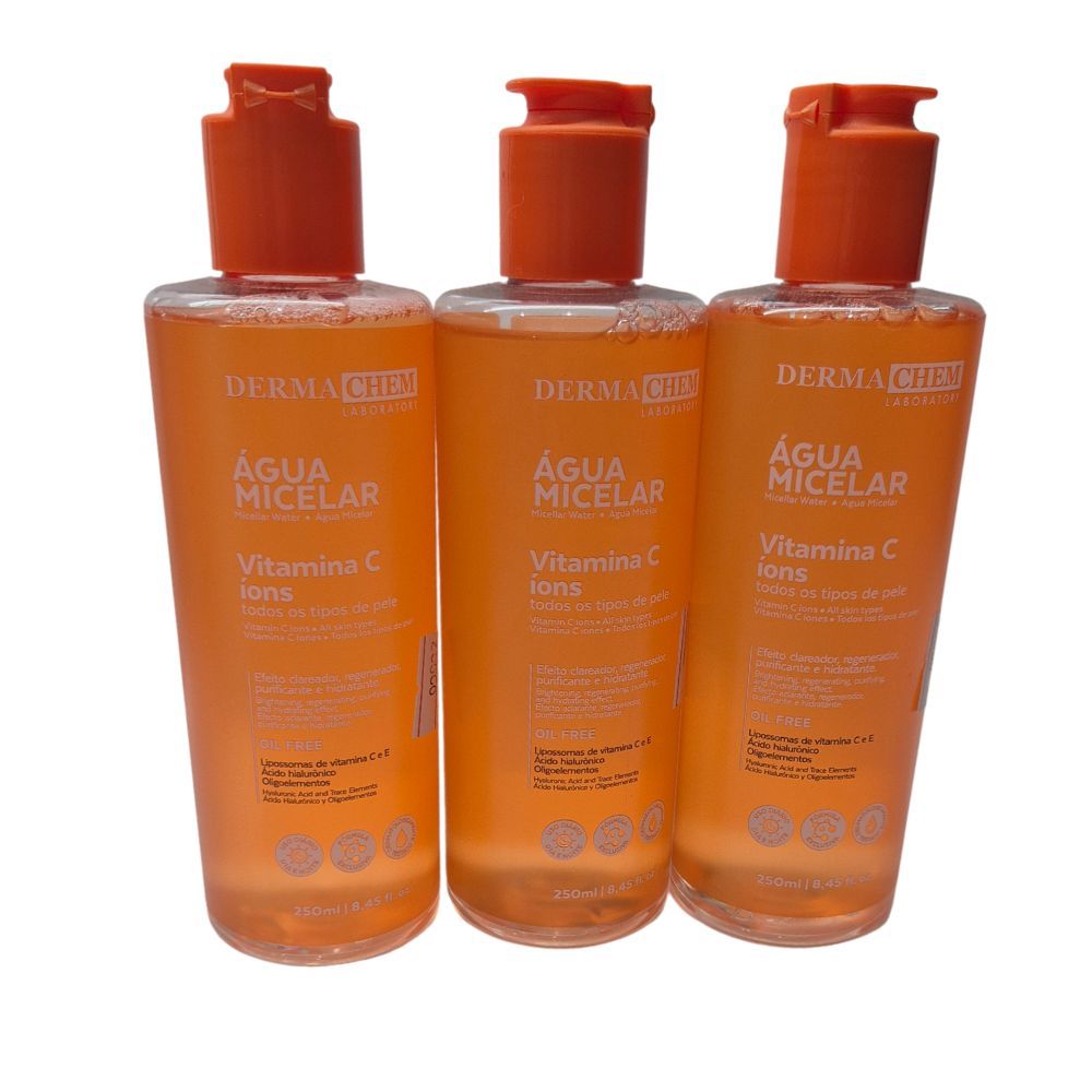 Combo Água Micelar Vitamina C Dermachem Kit Revenda 3, 6 ou 12 Unidades