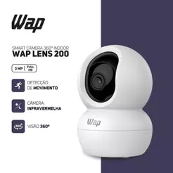 Câmera de Segurança 360º WAP WiFi FHD 1080P 360 Lens 200 Interna