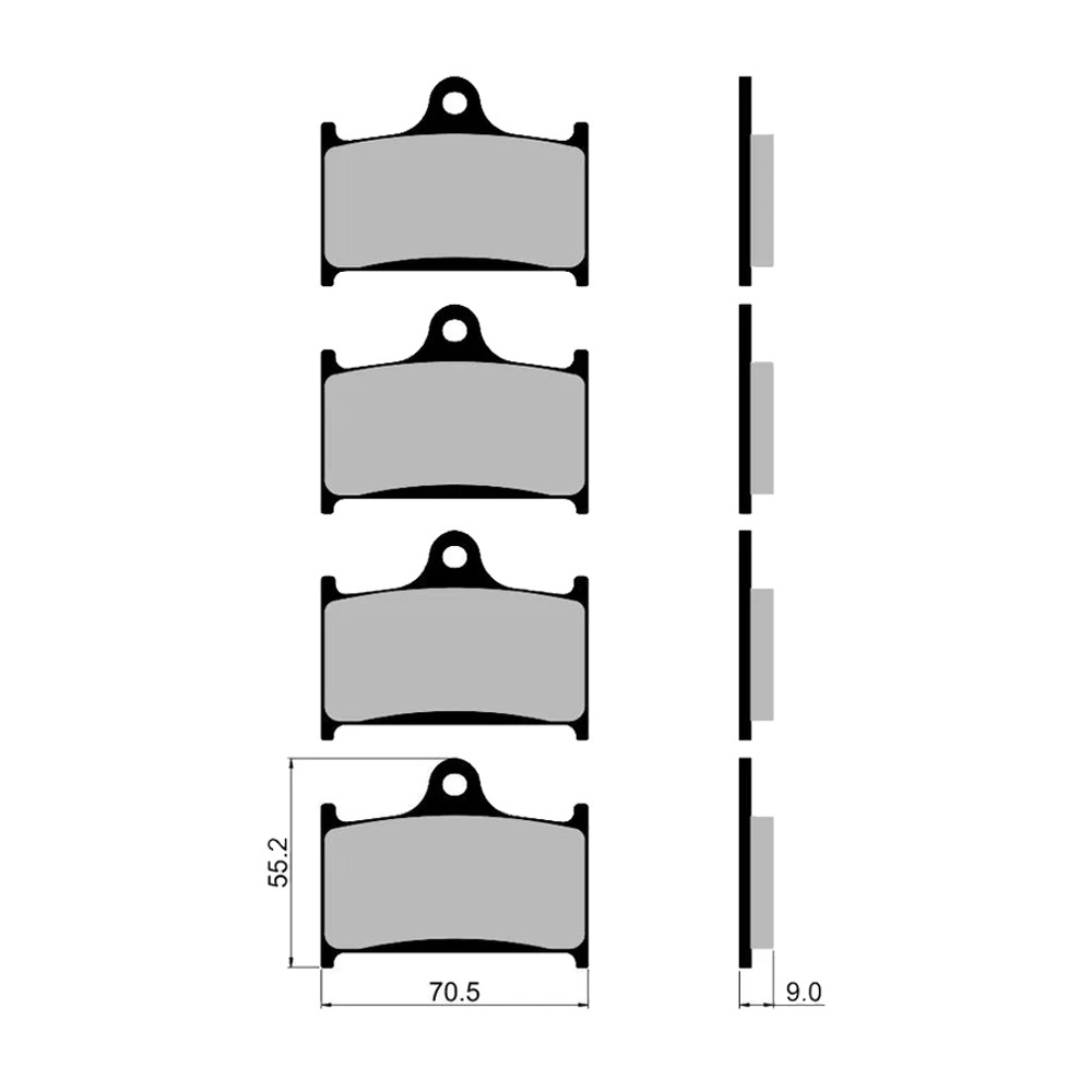PASTILHA FREIO FISCHER FJ0922M TRIUMPH DAYTONA 00 / 650 / 700 / 750 / 955 / 1000 / 1200 (D) TROPHY 900 