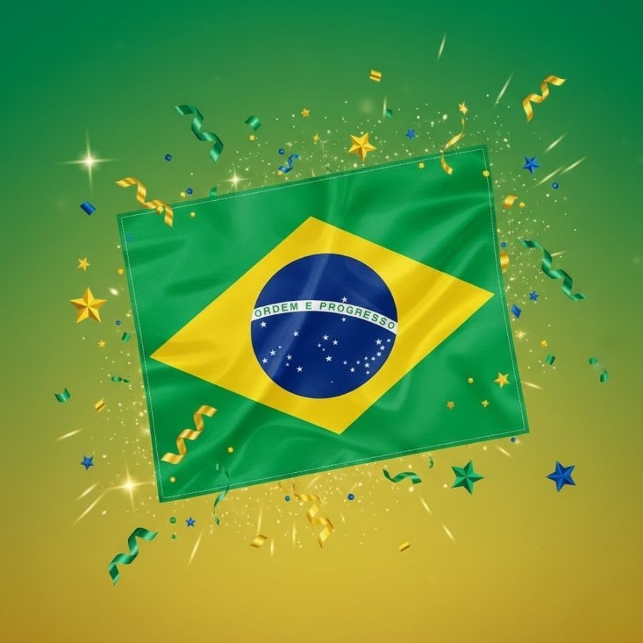 Bandeira De Tecido - Brasil - 45x70cm - 1 unidade - Rizzo em Oferta na Shopee