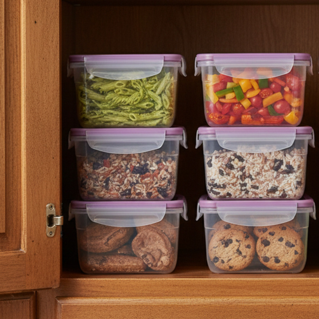 Kit 6 Potes Herméticos Sanremo 537ml Modular Prático para Cozinha em Oferta na Shopee