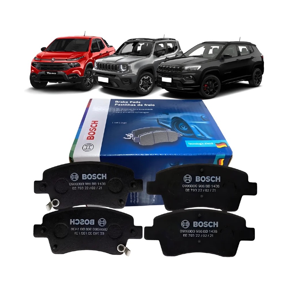 Pastilha Freio Diant 0986bb0126 Bosch Toro Compass Renagade