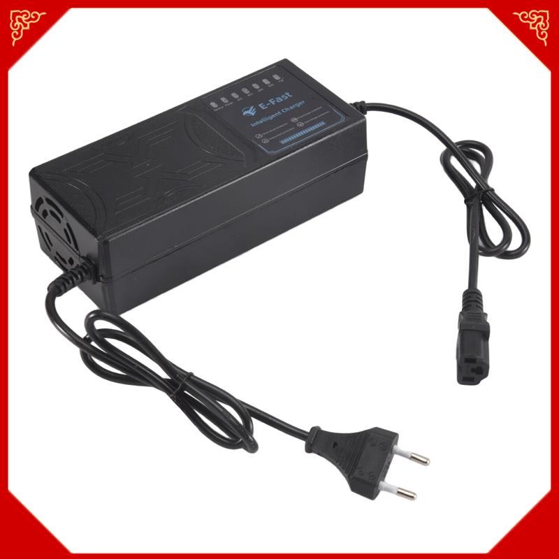 Carregador De Veículo Elétrico 48V 20AH Com Display De 7 Luzes Proteção Contra Vazamento De Corrente/Plugue Ue De Pulso 