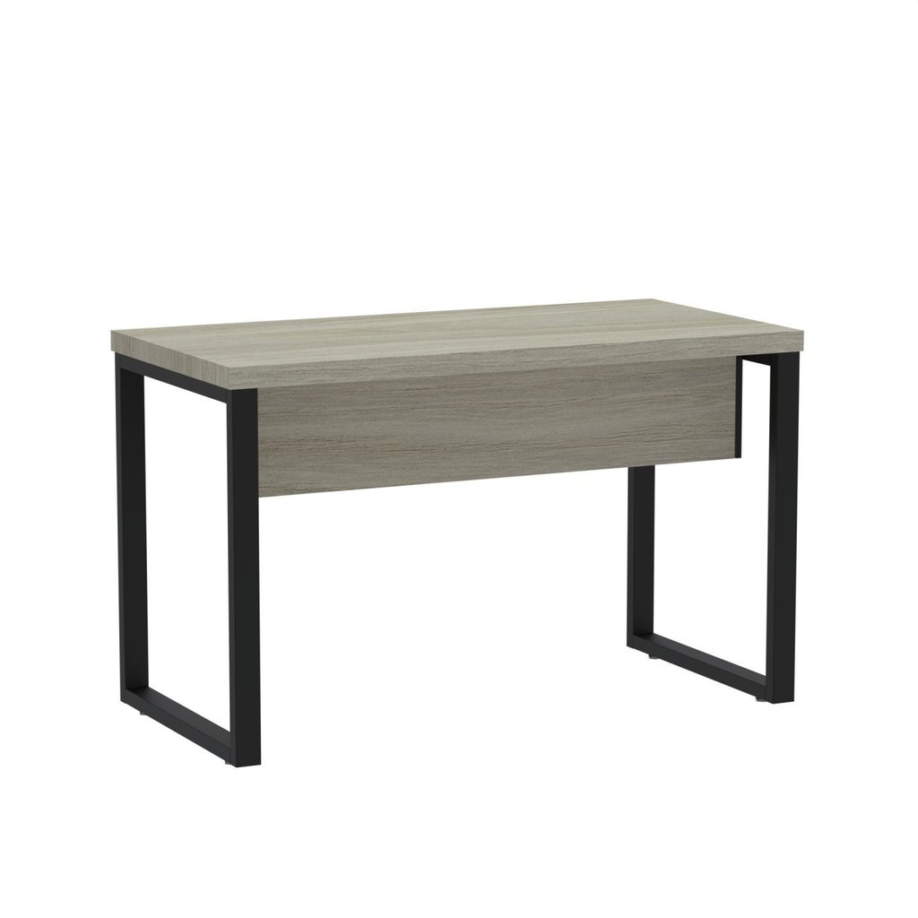 Mesa de Escritório Madeira 150x60x75cm M150/60pe40tub 150cm Industrial Nogueira Casablanca E Preto Nogueira