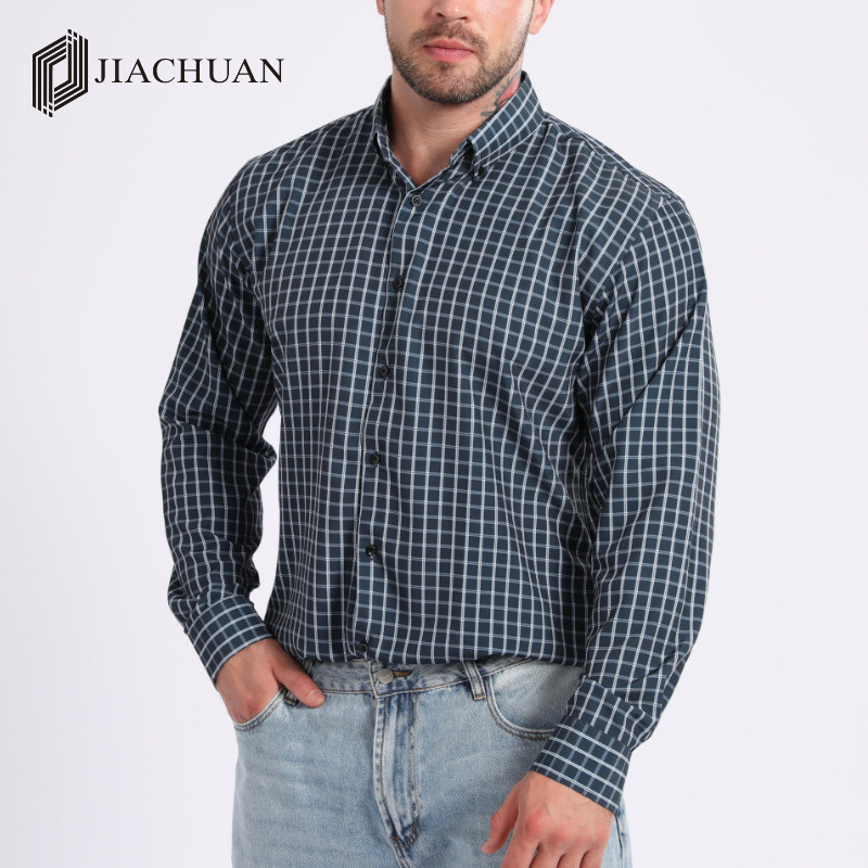 Camisa Masculina Listrada Estampada Manga Comprida Lapela Camisa Masculina Roupas Masculinas