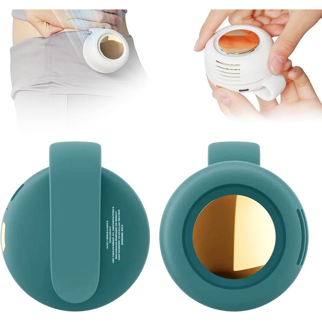 360 °   Ventilador Elétrico Portátil Silencioso e Rotativo, Mini Ventilador Sem Hélices, Ventilador de Cintura Ajustável