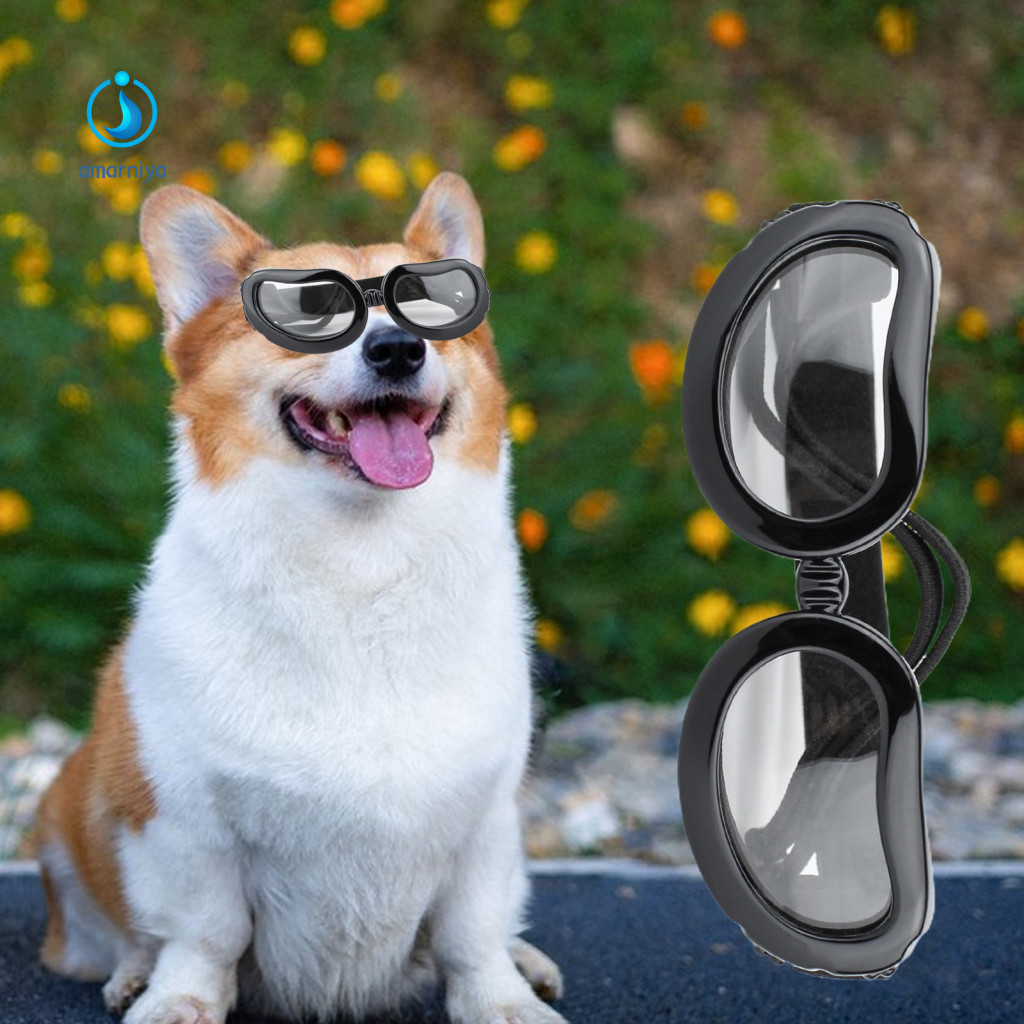 AM | Óculos De Sol Para Animais De Estimação Visão Clara Proteção UV Ajustável Dos Olhos Cães