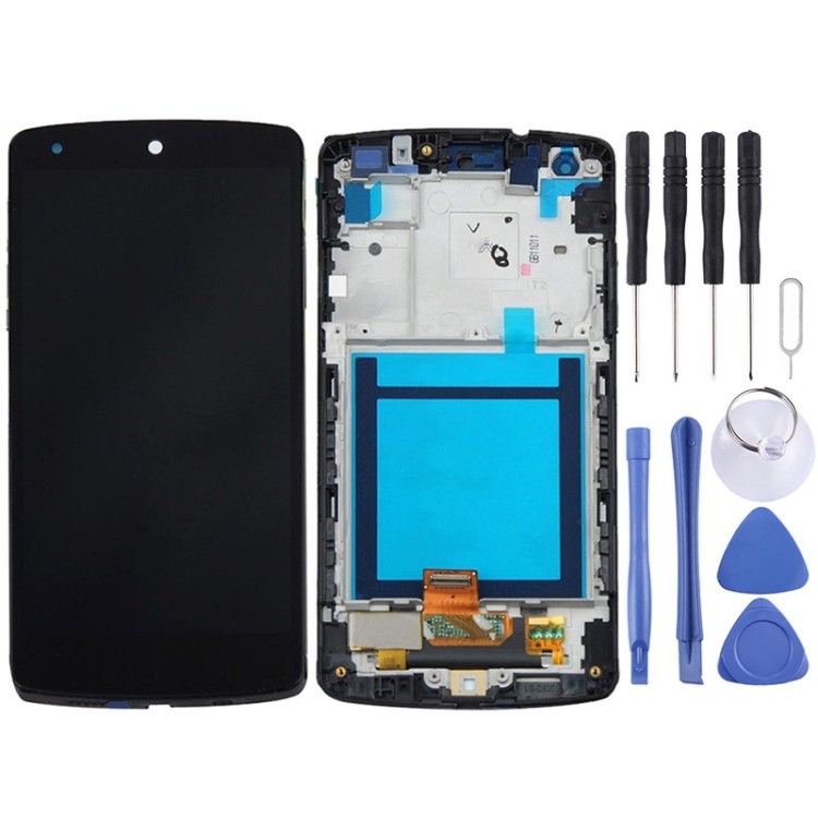 Envio No Mesmo Dia Display LCD + Painel De Toque Com Moldura Para Google Nexus 5/D820/D821 (Preto)