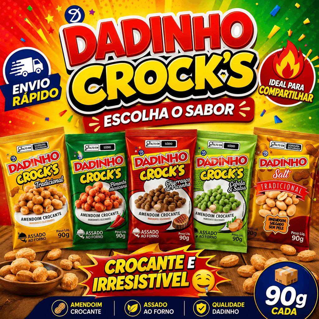 Amendoim Dadinho Crocks 90g - Dizioli ESCOLHA O SABOR