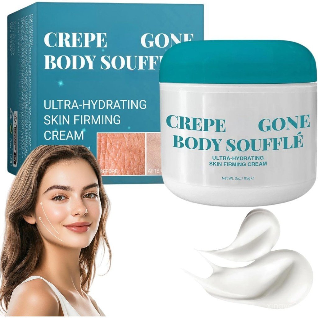 Crepe Be Body Gone Souffle, Creme Ultra Hidratante e Firmador para Pescoço/Braços/Pernas, Creme Crepe Be Neck Gone, Crem