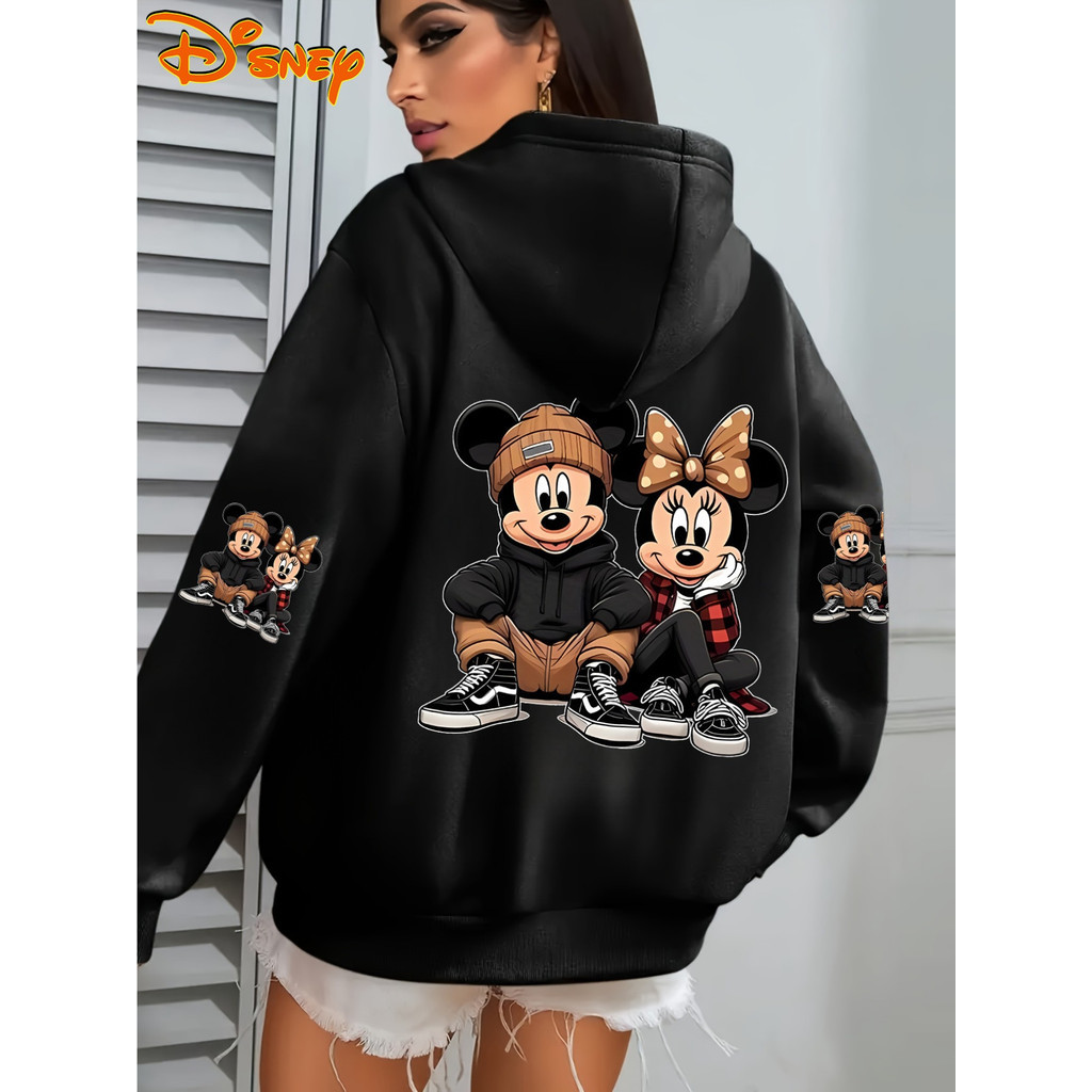 Moletom Capuz Mickey & Minnie Mouse Casual Desenho Animado Promoção Envio Rápido