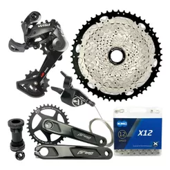 Grupo Absolute Relação 1x12v MTB Cassete 11/50 Pedivela 34D