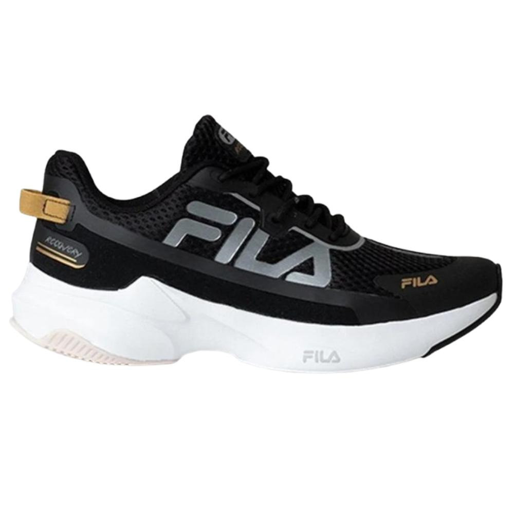 Tênis Fila Recovery Feminino - Preto/Cinza/Dourado 7763