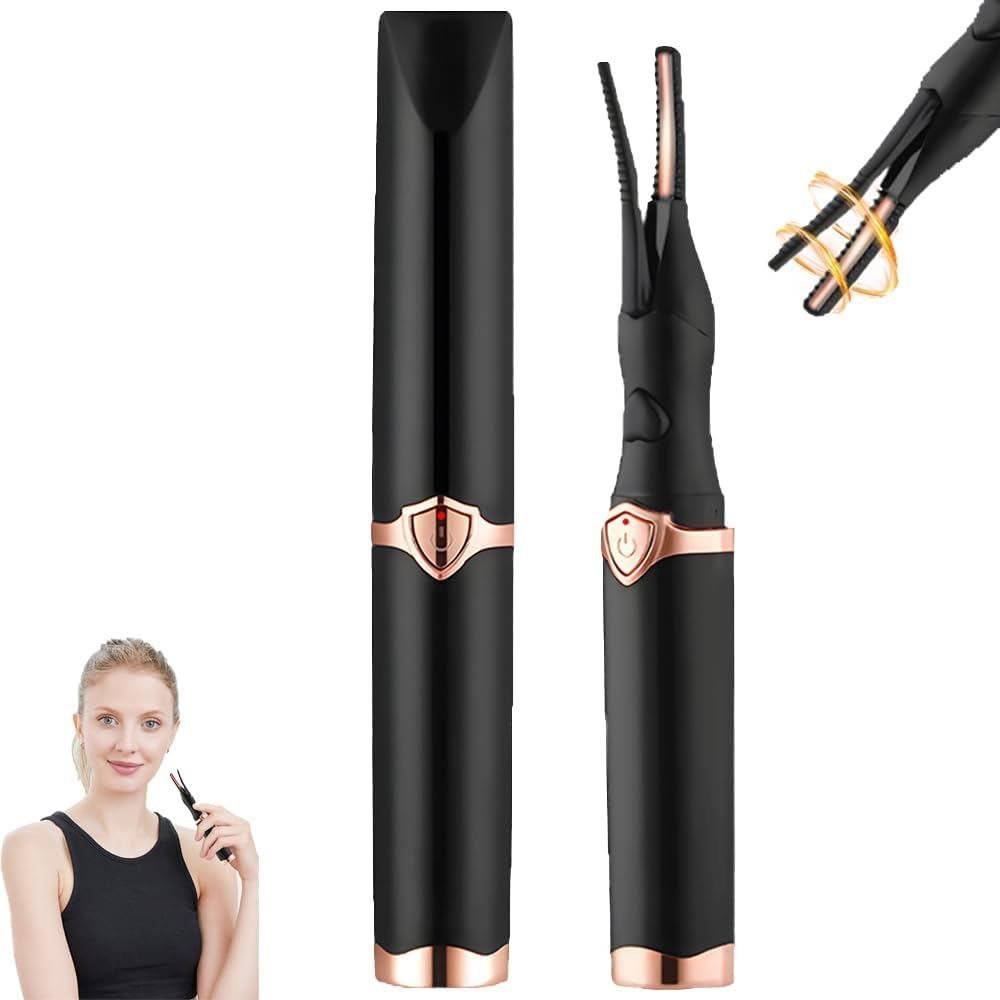 Curvador de Cílios Elétrico para Glamour Instantâneo, Mini Curvador de Cílios Portátil Aquecido com 3 Modos de Calor, Re