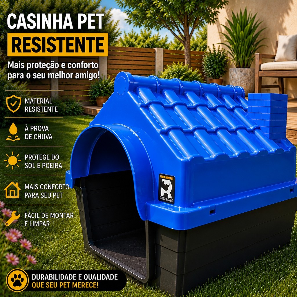 casinha de pet para cachorro plástico lavável facil de limpar N5 e N6 proteção Raios UV