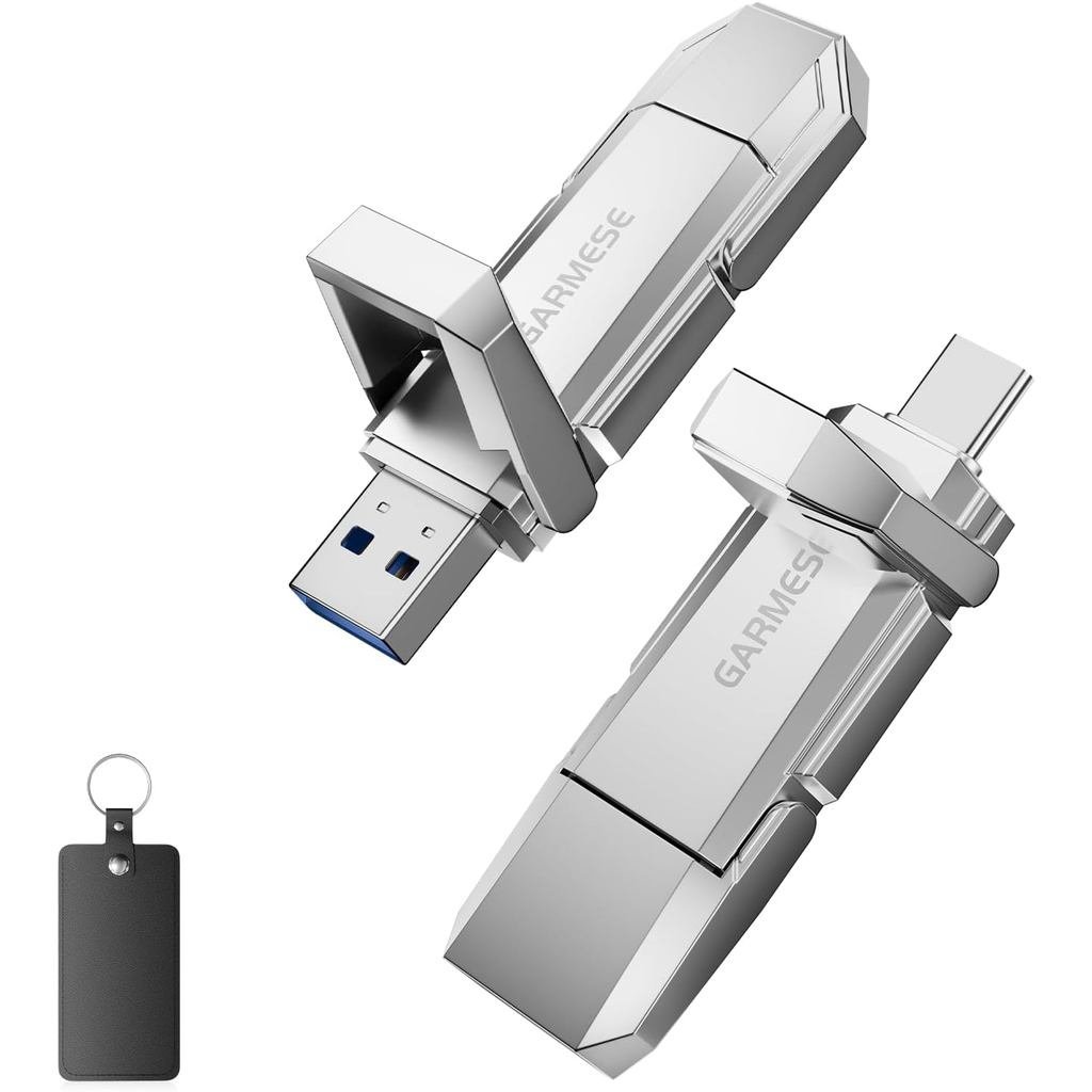 256gb USB C SSD Flash Drive Up To 450MB/s USB 3.2 Solid State Thumb Drive Type-A + Type-C 2-in-1 Flash Drive Memory Stic