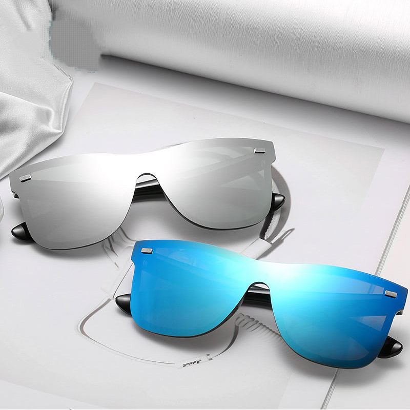 Óculos de Sol da Moda, Óculos de Sol com Personalidade, Óculos de Sol Sem Armação Refletivos