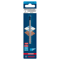 Broca para porcelanato 6mm EXPERT HEX-9 Hard Ceramic Bosch