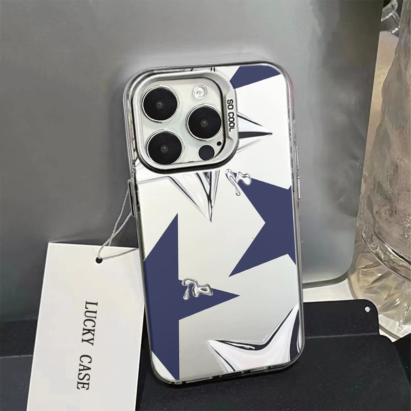 Capinha Geométrico Metal Cool Anti-impacto Para Samsung A07 A16 A17 S25 PLUS EDGE A14 A54 A55 A35 A23 S20 FE em Oferta na Shopee