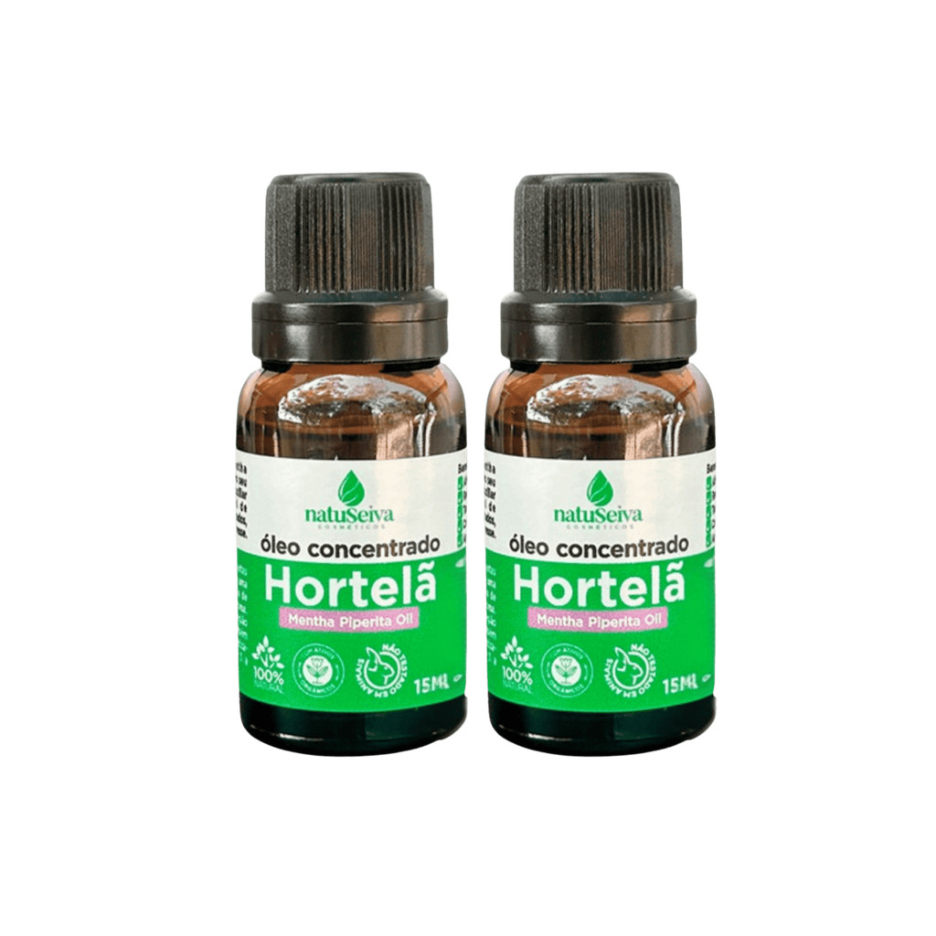 Kit 2 Óleo Hortelã Natuseiva 15mL Mentha Piperita | Analgésico Refrescante Relaxante Natural