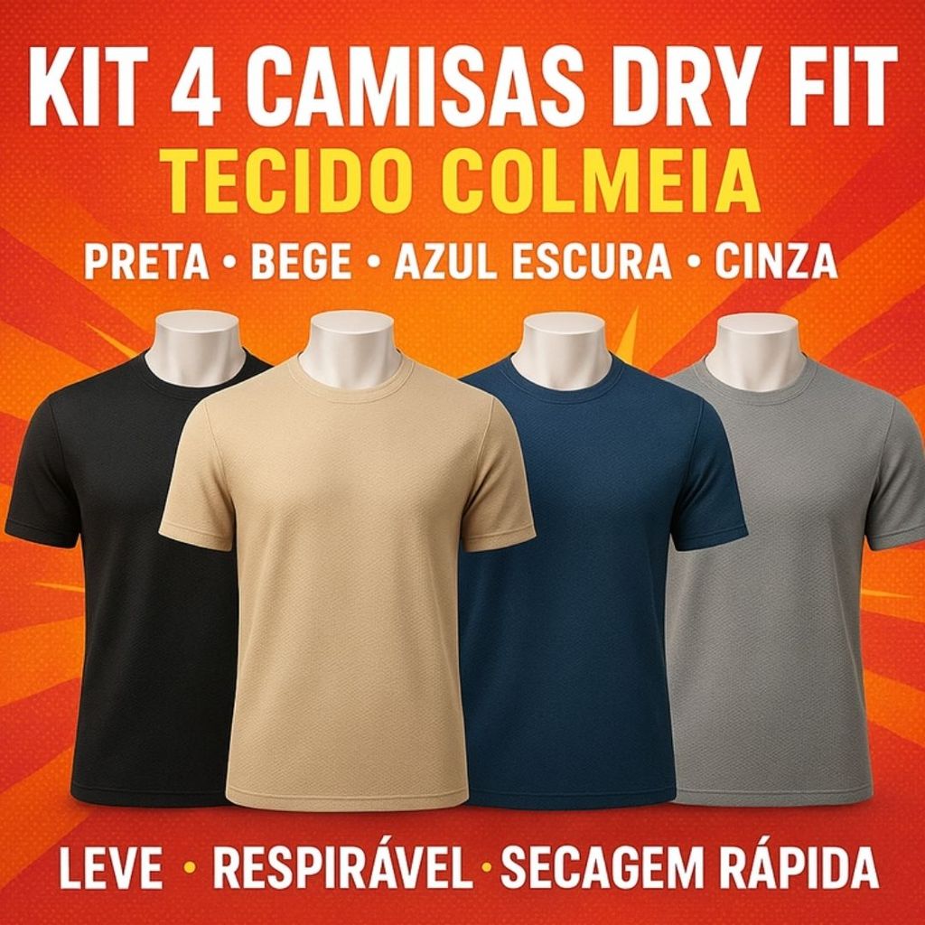 4 camisas masculina esportiva tecido colmeia esportiva drifit academia treino em Oferta na Shopee