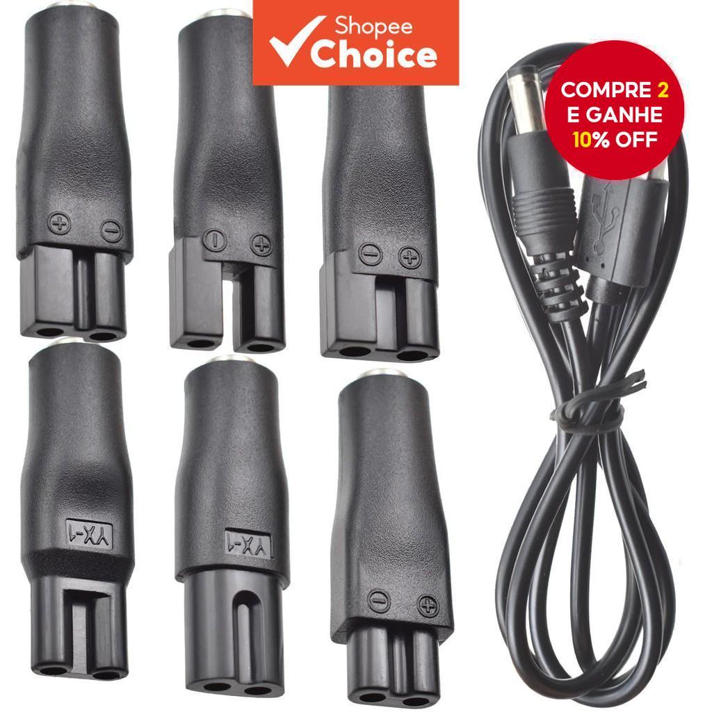 Conjunto De Carregador De Substituição , Adaptador USB Universal Para Máquina De Cortar Cabelo , Aparadores De Barba , B em Oferta na Shopee