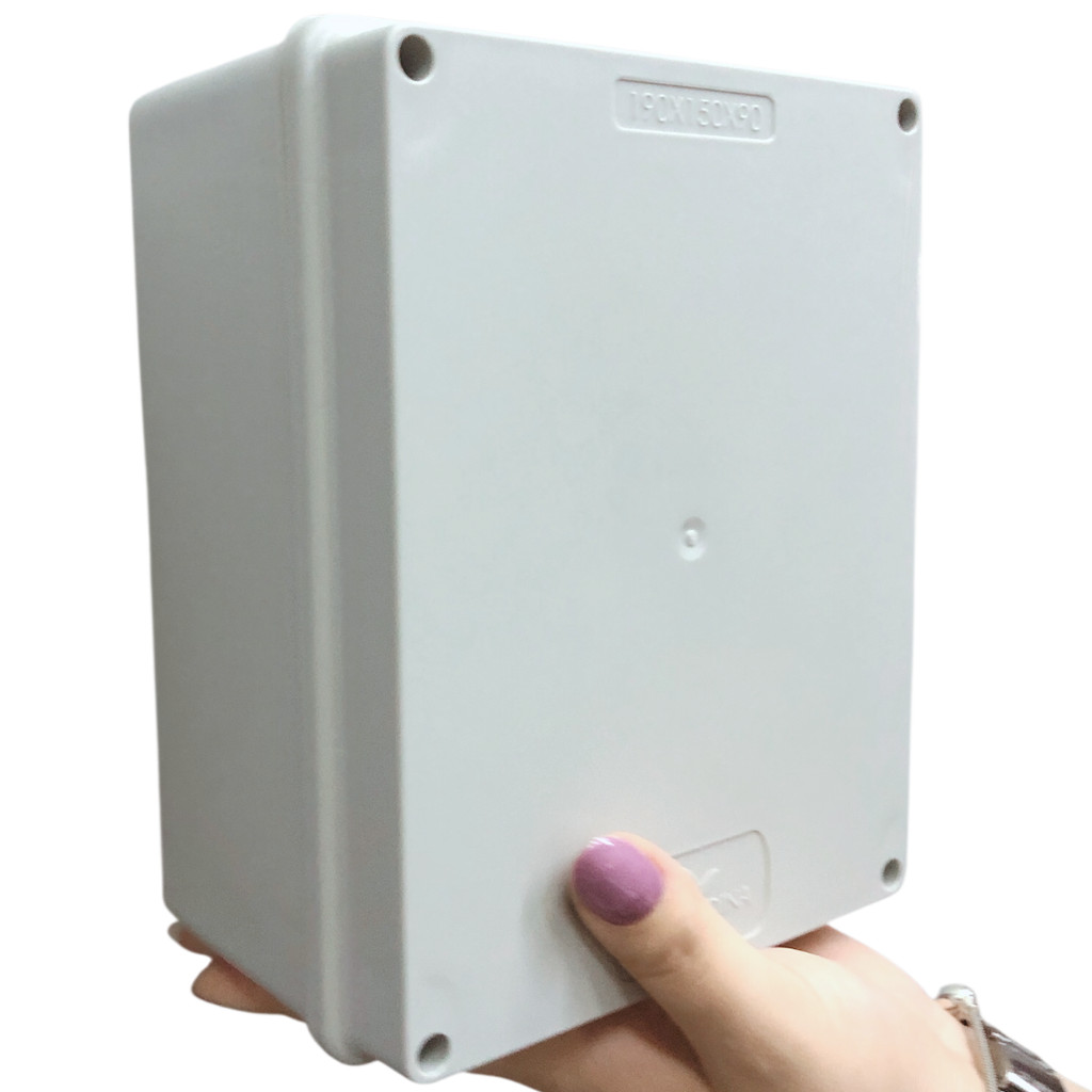 Caixa Plástica Multi Uso Elétrico Montagem Automação 19x15x9cm Cinza