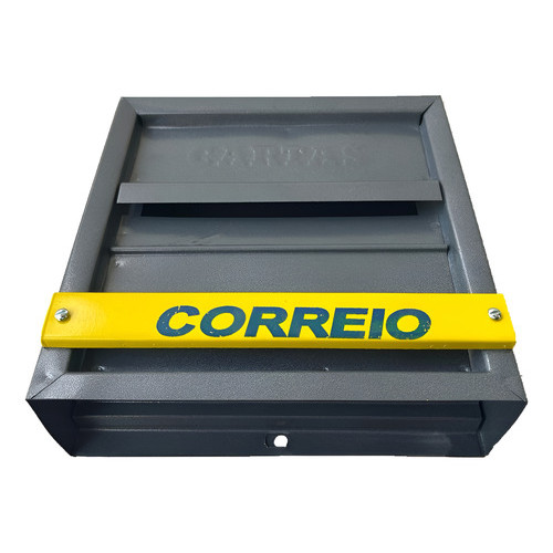 Caixa De Cartas 23cm X 7.5cm Horizontal Grade Portão Cinza