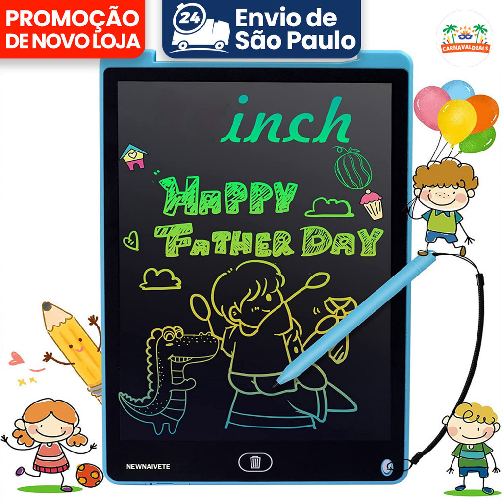 Quadro negro mágico tela LCD prancheta de escrita infantil 28 35 40cm
