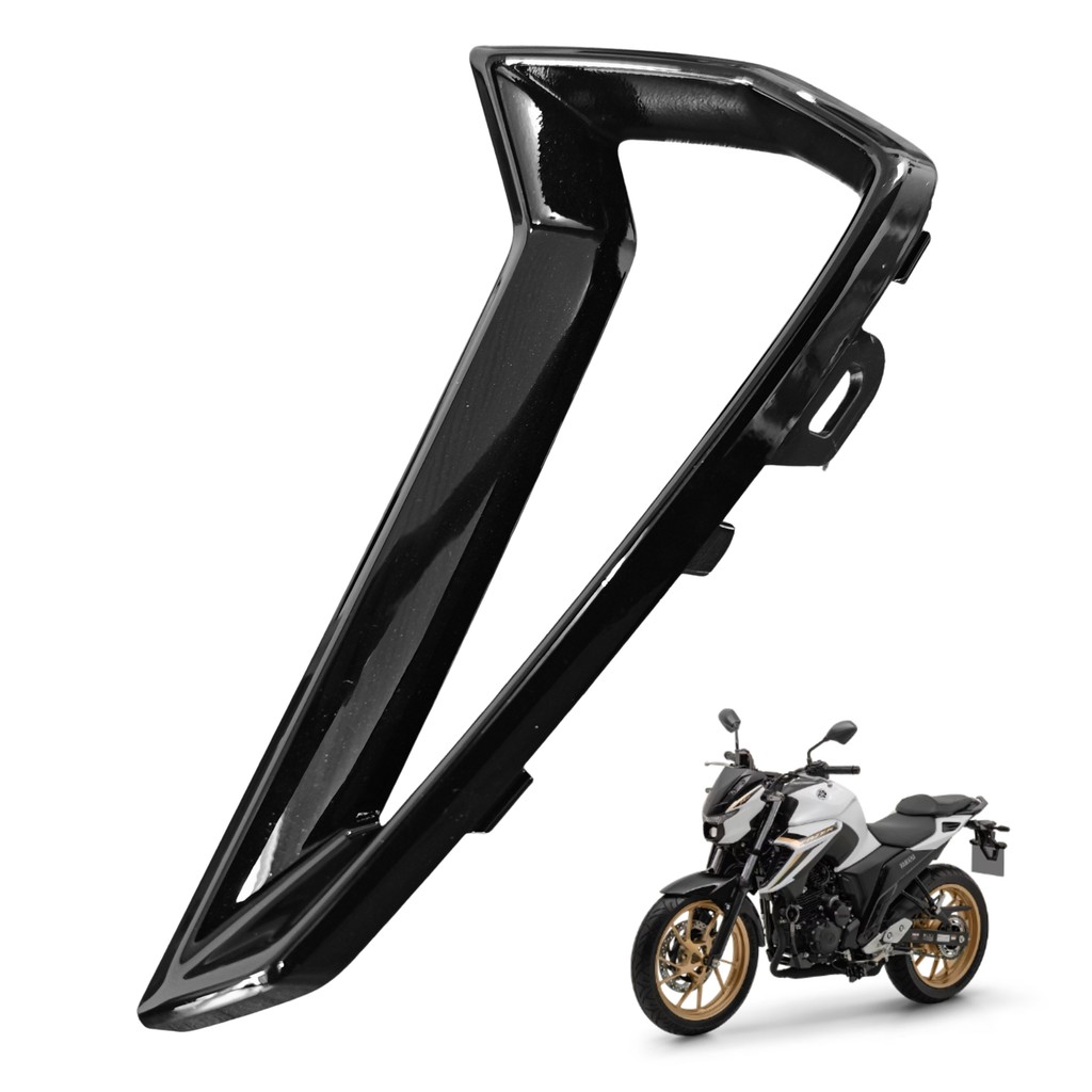 Tampa Guia Ar Aba Tanque Esquerdo Fazer 250 Fz25 2025 2026 Preto