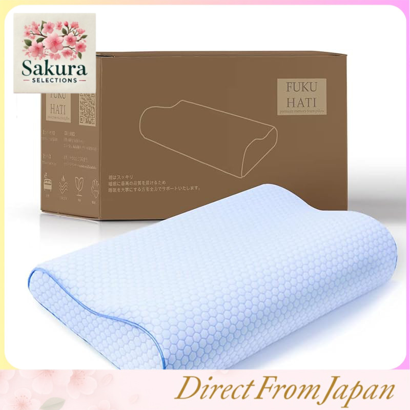 FUKUHATI Memory Foam Pillow 50x30cm with Washable Cover – Ideal for Desk and Remote Work, PC and Smartphone Users