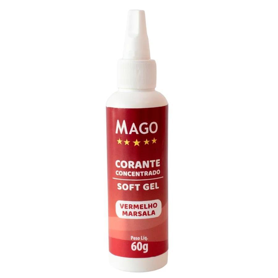 Corante Soft Gel 60g Vermelho Marsala Mago Concentrado em Oferta na Shopee
