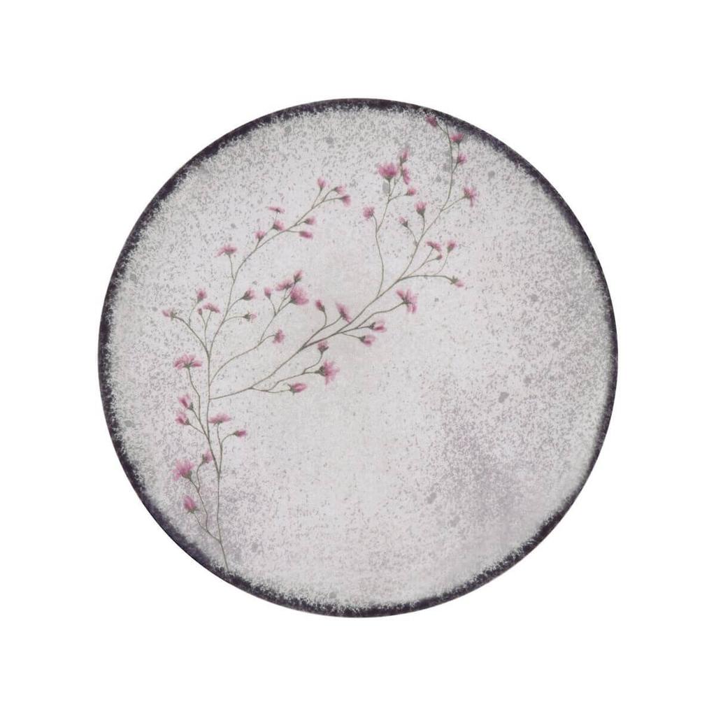 Prato Raso Tramontina Floralis Porcelana Decorada 25cm Avulso Mesa Posta