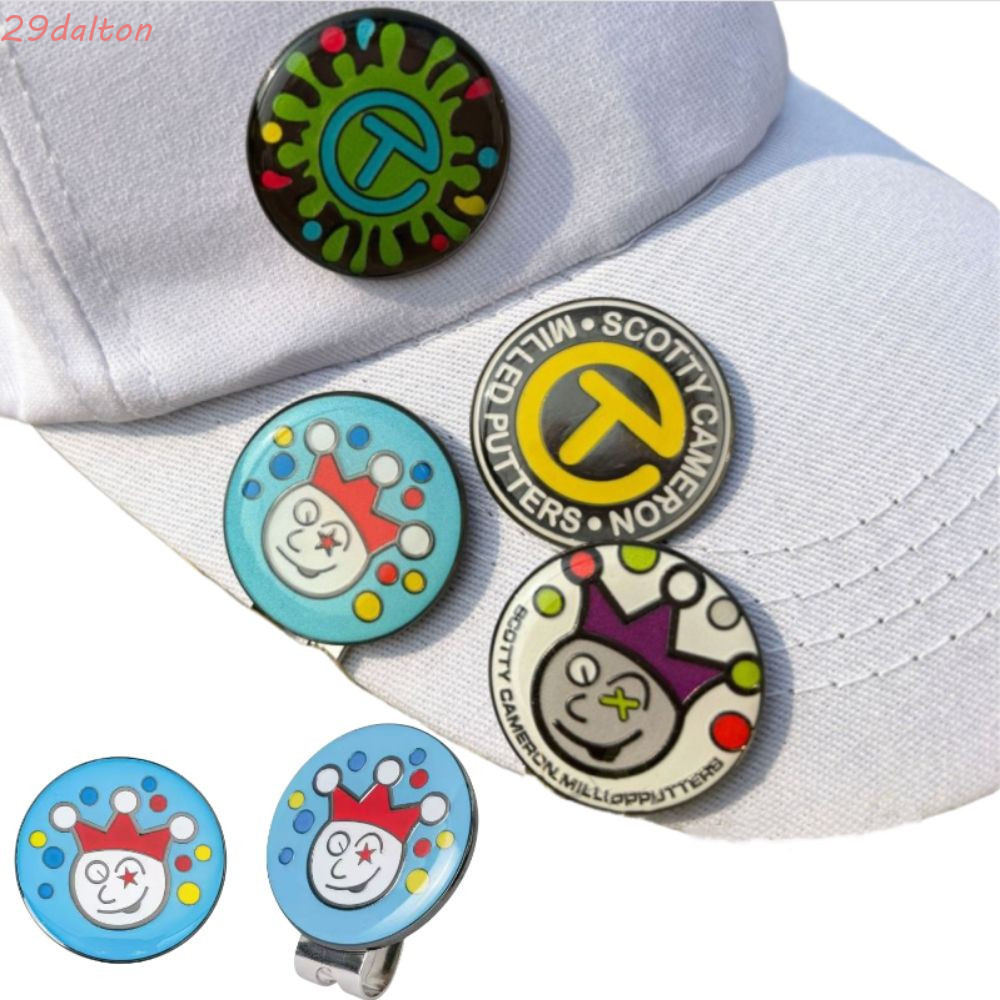 Clipe De Boné De Golfe DALTON , Marcador De Bola Com Padrão De Palhaço De Metal Durável , Borda Decorativa De Joias Chap