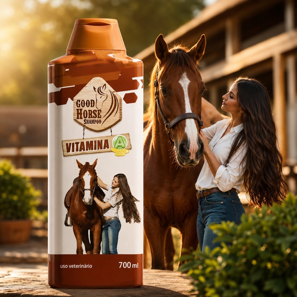 Shampoo Good Horse Vitamina A Brilho e Maciez