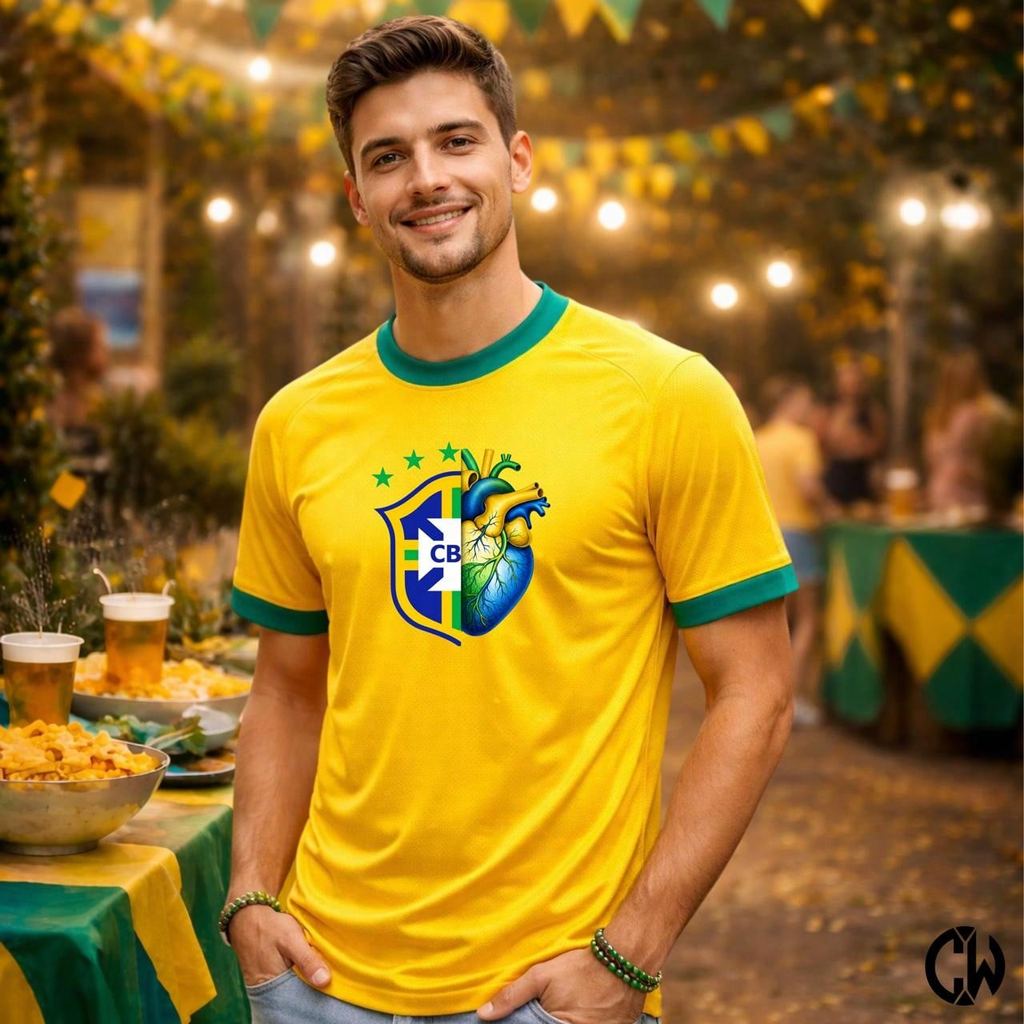 Camiseta Camisa DryFit Brasil Torcedor Copa do Mundo Lançamento Futebol